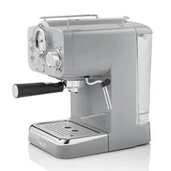 Swan Retro Grey Pump Espresso Coffee Machine -Kitchen appliances SK22110GRN Swan Retro Pump Espresso Coffee Machine Grey 2