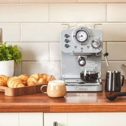 Swan Retro Grey Pump Espresso Coffee Machine -Kitchen appliances SK22110GRN Swan Retro Pump Espresso Coffee Machine Grey 3