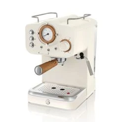 Swan Nordic Cotton White Pump Espresso Coffee Machine