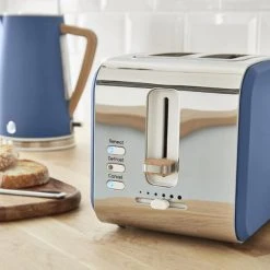 Swan Nordic Blue 2 Slice Toaster -Kitchen appliances ST14610BLUN Swan Nordic Style 2 Slice Toaster Blue 3