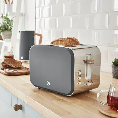 Swan Nordic Slate Grey 2 Slice Toaster 3 Swan Nordic Slate Grey 2 Slice Toaster - Image 3