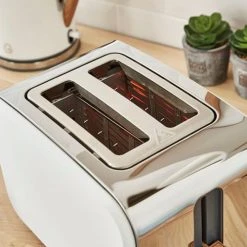 Swan Nordic Cotton White 2 Slice Toaster -Kitchen appliances ST14610WHTN Swan Nordic Style 2 Slice Toaster White 2