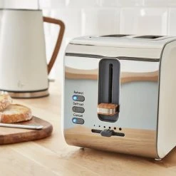 Swan Nordic Cotton White 2 Slice Toaster -Kitchen appliances ST14610WHTN Swan Nordic Style 2 Slice Toaster White 4