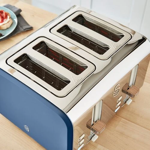 Swan Nordic Blue 4 Slice Toaster 6 Swan Nordic Blue 4 Slice Toaster - Image 6