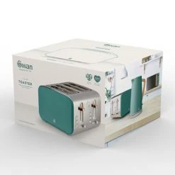 Swan Nordic Pine Green 4 Slice Toaster -Kitchen appliances ST14620GREN Swan Nordic Style 4 Slice Toaster Green 2