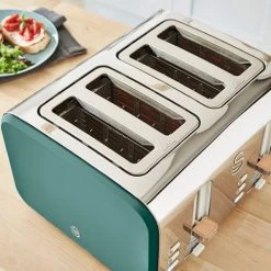 Swan Nordic Pine Green 4 Slice Toaster -Kitchen appliances ST14620GREN Swan Nordic Style 4 Slice Toaster Green 5