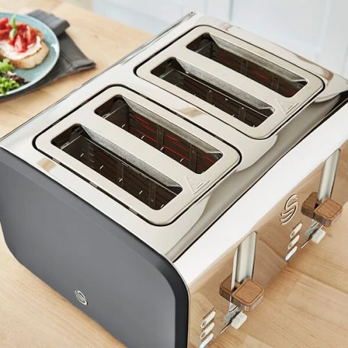 Swan Nordic Slate Grey 4 Slice Toaster 6 Swan Nordic Slate Grey 4 Slice Toaster - Image 6