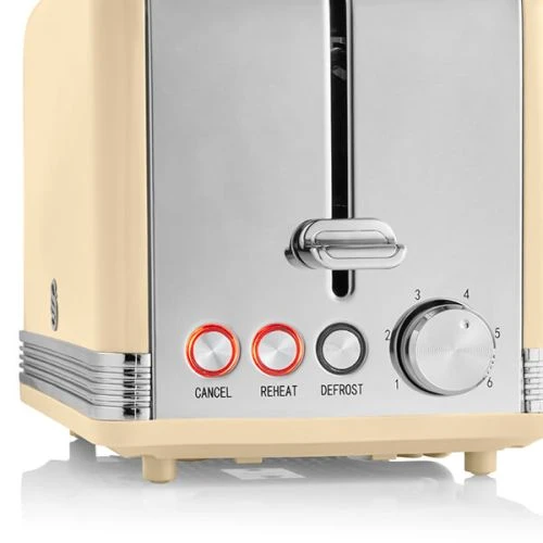 Swan Retro Cream 2 Slice Toaster 3 Swan Retro Cream 2 Slice Toaster - Image 3