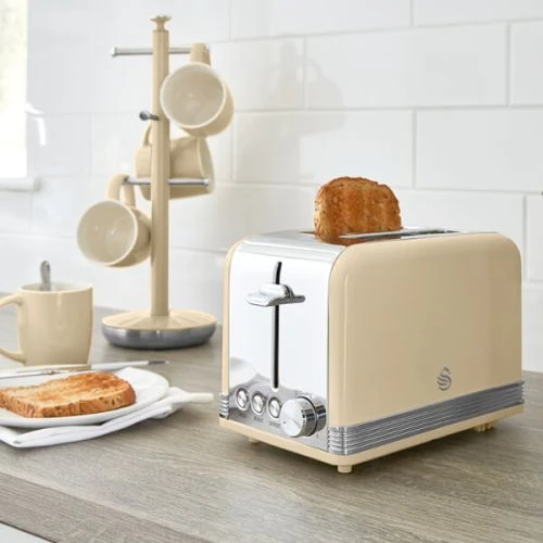 Swan Retro Cream 2 Slice Toaster 4 Swan Retro Cream 2 Slice Toaster - Image 4