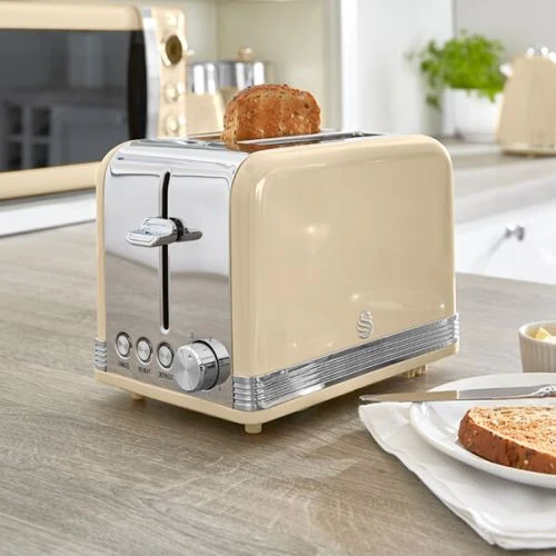 Swan Retro Cream 2 Slice Toaster 5 Swan Retro Cream 2 Slice Toaster - Image 5