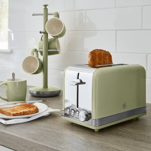 Swan Retro Green 2 Slice Toaster 3 Swan Retro Green 2 Slice Toaster - Image 3