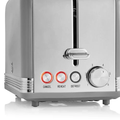 Swan Retro Grey 2 Slice Toaster 3 Swan Retro Grey 2 Slice Toaster - Image 3