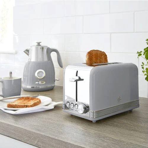 Swan Retro Grey 2 Slice Toaster 6 Swan Retro Grey 2 Slice Toaster - Image 6