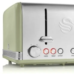 Swan Retro Green 4 Slice Toaster 8 Swan Retro Green 4 Slice Toaster -Kitchen appliances ST19020GN Swan Retro 4 Slice Toaster Green 2