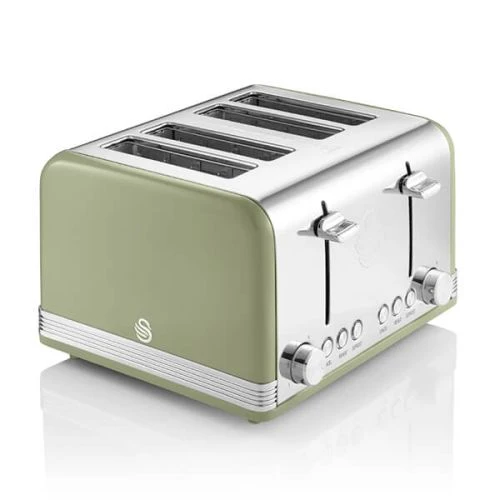 Swan Retro Green 4 Slice Toaster 1 Swan Retro Green 4 Slice Toaster