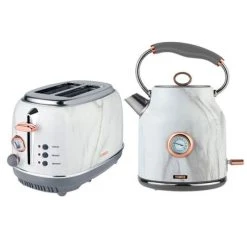 Tower Bottega Kettle And 2 Slice Toaster Set Marble