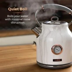 Tower Bottega Stainless Steel 1.7 Litre Kettle Marble -Kitchen appliances T10020WMRG Tower Bottega Stainless Steel 1 7 Litre Kettle Marble 2