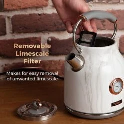 Tower Bottega Stainless Steel 1.7 Litre Kettle Marble -Kitchen appliances T10020WMRG Tower Bottega Stainless Steel 1 7 Litre Kettle Marble 5