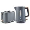 Tower Scandi Kettle And 2 Slice Toaster Set Grey