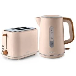 Tower Scandi Kettle And 2 Slice Toaster Set Pink Clay