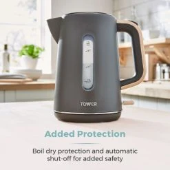 Tower Scandi 3KW 1.7 Litre Rapid Boil Kettle Grey 11 Tower Scandi 3KW 1.7 Litre Rapid Boil Kettle Grey -Kitchen appliances T10037G Tower Scandi 1 7 Litre Rapid Boil Kettle Grey 5