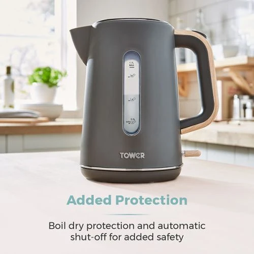 Tower Scandi 3KW 1.7 Litre Rapid Boil Kettle Grey 6 Tower Scandi 3KW 1.7 Litre Rapid Boil Kettle Grey - Image 6