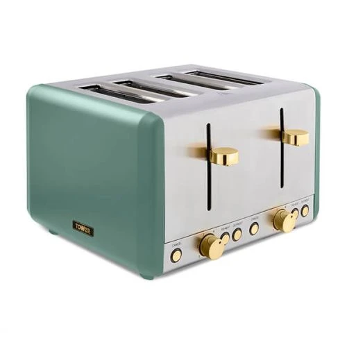 Tower Cavaletto Pyramid Kettle And 4 Slice Toaster Set Jade 2 Tower Cavaletto Pyramid Kettle And 4 Slice Toaster Set Jade - Image 2