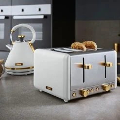 Tower Cavaletto Pyramid Kettle And 4 Slice Toaster Set Optic White 7 Tower Cavaletto Pyramid Kettle And 4 Slice Toaster Set Optic White -Kitchen appliances T1004420051WHT Tower Cavaletto Pyramid Kettle and 4 Slice Toaster Set Optic White 3