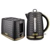 Tower Empire Kettle And 2 Slice Toaster Set Black