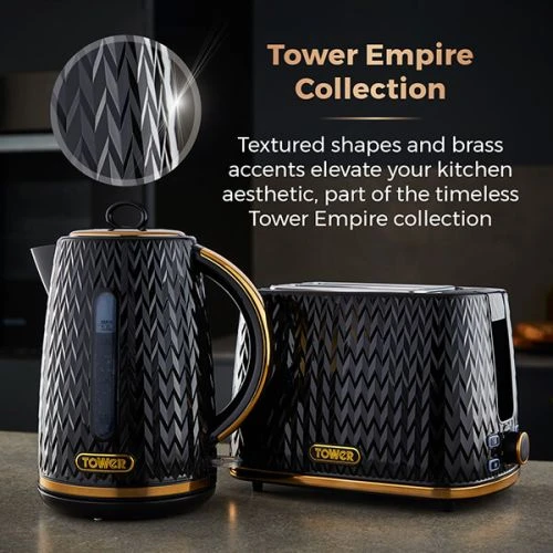 Tower Empire 1.7 Litre Kettle Black 3 Tower Empire 1.7 Litre Kettle Black - Image 3
