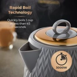 Tower Empire 1.7 Litre Kettle Grey 8 Tower Empire 1.7 Litre Kettle Grey -Kitchen appliances T10052GRY Tower Empire 1 7 Litre Kettle Grey 2