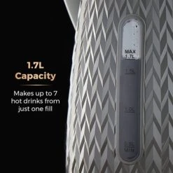 Tower Empire 1.7 Litre Kettle Grey 9 Tower Empire 1.7 Litre Kettle Grey -Kitchen appliances T10052GRY Tower Empire 1 7 Litre Kettle Grey 3
