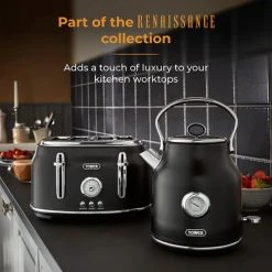 Tower Renaissance Kettle And 4 Slice Toaster Black -Kitchen appliances T1006320065BLK Tower Renaissance Kettle and 4 Slice Toaster Black 3