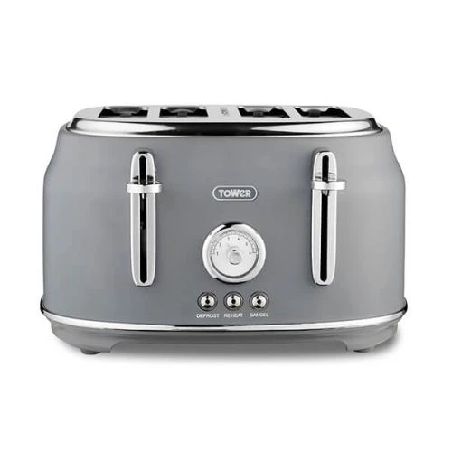 Tower Renaissance Kettle And 4 Slice Toaster Grey 2 Tower Renaissance Kettle And 4 Slice Toaster Grey - Image 2