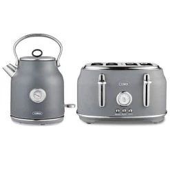 Tower Renaissance Kettle And 4 Slice Toaster Grey