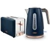 Tower Cavaletto Jug Kettle And 2 Slice Toaster Set Midnight Blue