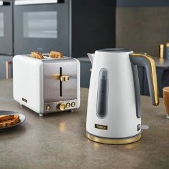 Tower Cavaletto Jug Kettle And 2 Slice Toaster Set Optic White -Kitchen appliances T1006620036WHT Tower Cavaletto Jug Kettle and 2 Slice Toaster Set Optic White 3