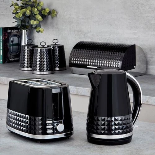 Tower Solitaire Kettle And 2 Slice Toaster Set Black 2 Tower Solitaire Kettle And 2 Slice Toaster Set Black - Image 2