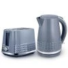 Tower Solitaire Kettle And 2 Slice Toaster Set Grey