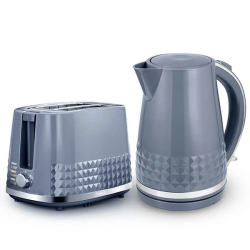 Tower Solitaire Kettle And 2 Slice Toaster Set Grey 1 Tower Solitaire Kettle And 2 Slice Toaster Set Grey