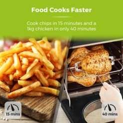 Tower Air Fryer Oven Rotisserie 14.5 Litre 5 In 1 Digital Black -Kitchen appliances T17051BLK Tower Air Fryer Oven Rotisserie 14 5 Litre 5 in 1 Digital Black 4