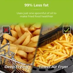 Tower Air Fryer Vizion Manual 7 Litre Black -Kitchen appliances T17071 Tower Air Fryer Vizion Manual 7 Litre Black 5