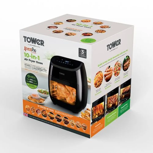 Tower Xpress Pro Combo 11 Litre 10-in-1 Digital Air Fryer Oven With Rotisserie 2 Tower Xpress Pro Combo 11 Litre 10-in-1 Digital Air Fryer Oven With Rotisserie - Image 2