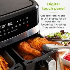 Tower 9 Litre Dual Basket Air Fryer -Kitchen appliances T17088 Tower Air Fryer Dual Basket 12 in 1 9 Litre Black 4