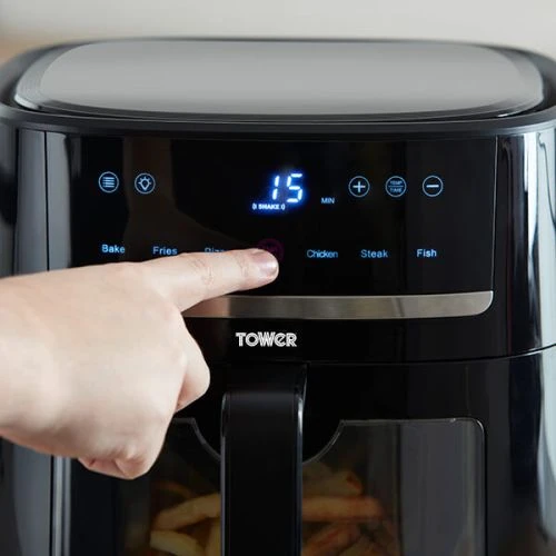 Tower Vortx 6 Litre Digital Space Saver Window Air Fryer Black 2 Tower Vortx 6 Litre Digital Space Saver Window Air Fryer Black - Image 2