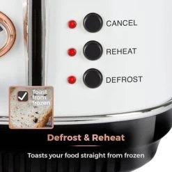 Tower Bottega Stainless Steel 2 Slice Toaster White 10 Tower Bottega Stainless Steel 2 Slice Toaster White -Kitchen appliances T20016W Tower Bottega Stainless Steel 2 Slice Toaster White 4