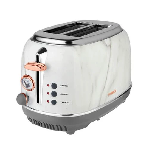 Tower Bottega Stainless Steel 2 Slice Toaster Marble 1 Tower Bottega Stainless Steel 2 Slice Toaster Marble