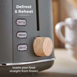 Tower Scandi 2 Slice Toaster Grey -Kitchen appliances T20027G Tower Scandi 2 Slice Toaster Grey 5