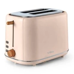 Tower Scandi 2 Slice Toaster Pink Clay