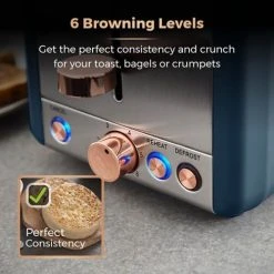 Tower Cavaletto Toaster 2 Slice Midnight Blue -Kitchen appliances T20036MNB Tower Cavaletto Toaster 2 Slice Midnight Blue 2